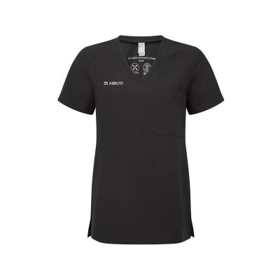Onna V-Neck Stretch Scrub Top: Women's - Black