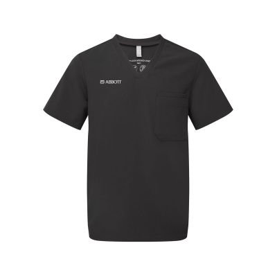 Onna V-Neck Stretch Scrub Top - Black: Men's